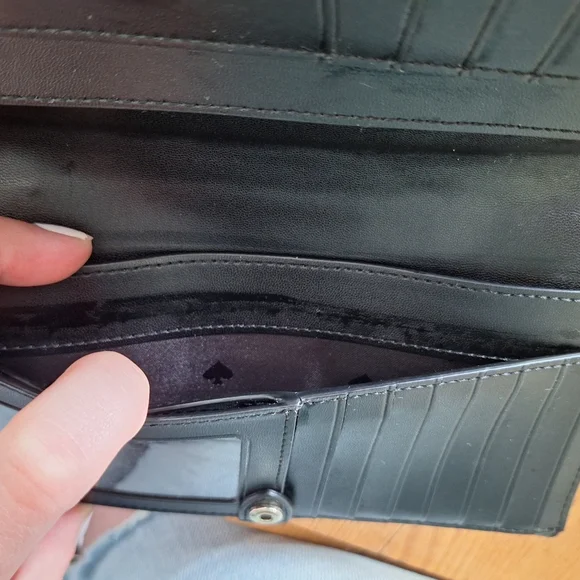 Kate Spade Black Leather Clutch Wallet - Picture 6 of 7